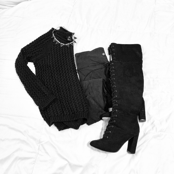 H&M Sweaters - INC H&M Cable Knit Black Sweater